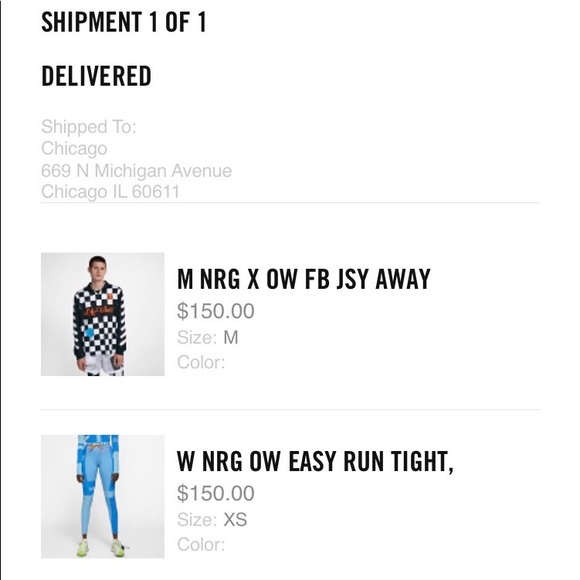 Nike X Off-White Running Leggings - Photo Blue - Picture 2 of 2